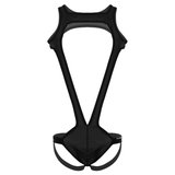 Men's One-Piece Shiny Metallic Underwear / Wide Shoulder Strap Bulge Pouch Male Rave Clubwear - EVE's SECRETS