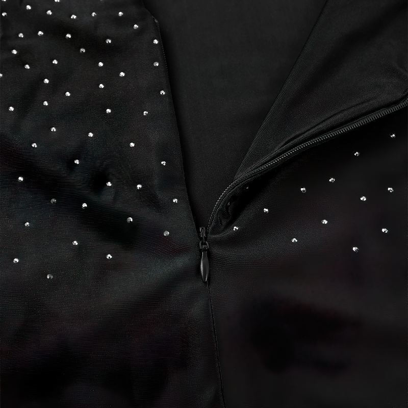 Men's One-Piece Shiny Rhinestones Leotard Bodysuit / Long Sleeve V-Neck Latin Tango Costume - EVE's SECRETS