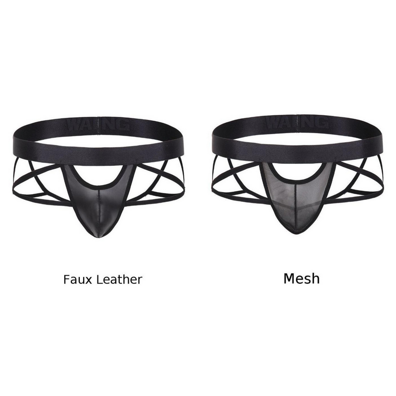 Men's Open-front T-back Jockstrap Briefs / Male Sexy Underwear with Criss-cross Straps - EVE's SECRETS