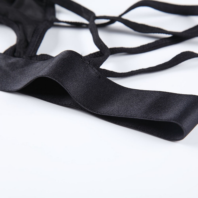 Men's Open-front T-back Jockstrap Briefs / Male Sexy Underwear with Criss-cross Straps - EVE's SECRETS