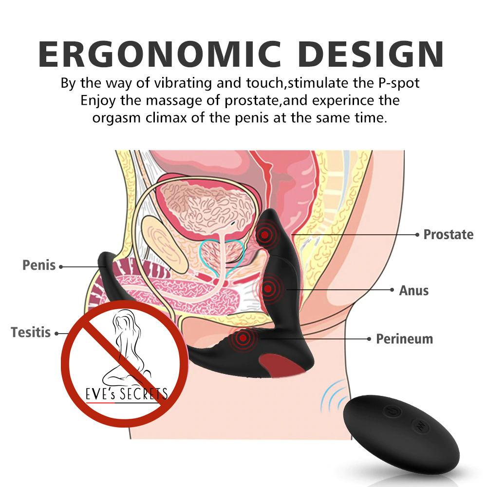 Men's Prostate Massage Vibrator / Waterproof Silicone Anal Plug / Stimulator Butt Toy - EVE's SECRETS