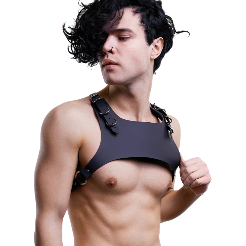 Men's PU Leather Adjustable Waist Harness Belt / Male Chest Shoulder Belt With Buckles and Straps - EVE's SECRETS
