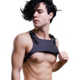 Men's PU Leather Adjustable Waist Harness Belt / Male Chest Shoulder Belt With Buckles and Straps - EVE's SECRETS