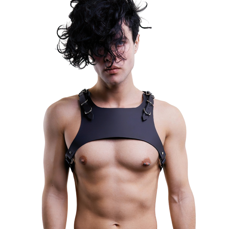Men's PU Leather Adjustable Waist Harness Belt / Male Chest Shoulder Belt With Buckles and Straps - EVE's SECRETS