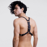 Men's PU Leather Adjustable Waist Harness Belt / Male Chest Shoulder Belt With Buckles and Straps - EVE's SECRETS
