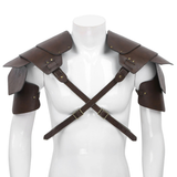 Men's PU Leather Chest Harness in Steampunk Style / Cosplay X-Shaped Bondage with Shoulder Armors - EVE's SECRETS