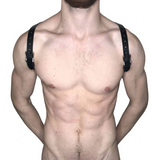 Men's PU Leather Chest Straps Bondage Harness / Male Body Harness Rave Clubwear - EVE's SECRETS