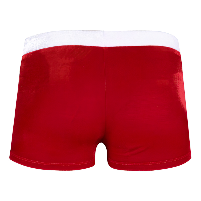 Men's Red Lingerie Velvet Christmas Boxer Shorts / Low Rise Shiny Sequins Bulge Pouch - EVE's SECRETS