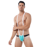 Men's Sexy Bulge Pouch Lingerie Panties / Wrestling Singlet Leotard Hollow Out Bodysuit - EVE's SECRETS