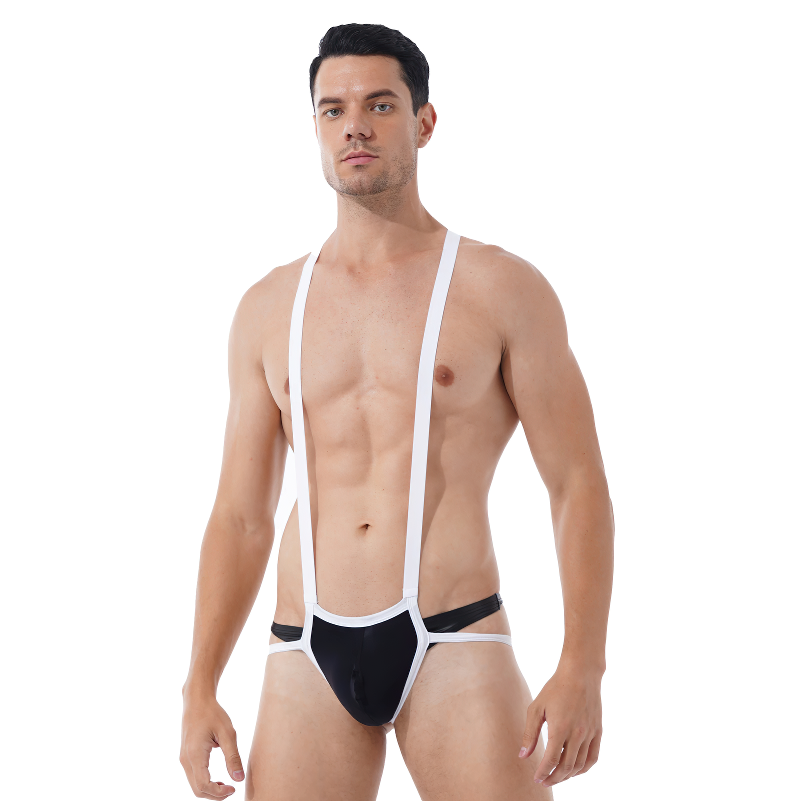 Men's Sexy Bulge Pouch Lingerie Panties / Wrestling Singlet Leotard Hollow Out Bodysuit - EVE's SECRETS