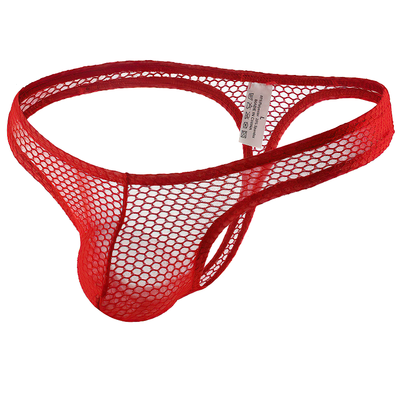 Men's Sexy Fishnet G-String Underpants / Erotic T-Back Penis Pouch Mesh Panties for Men - EVE's SECRETS