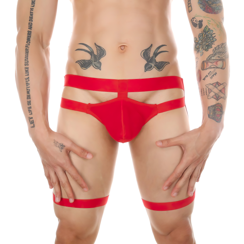 Men's Sexy G String Underwear / Male Bulge Pouch T-back Strap Leg Belt Panties - EVE's SECRETS