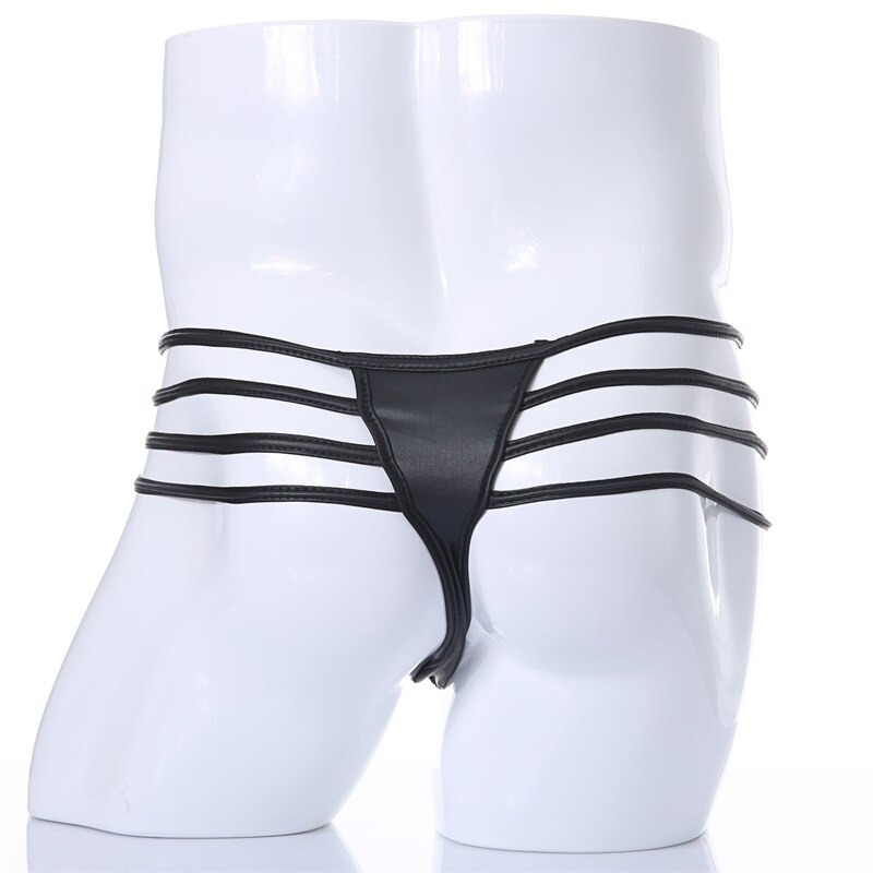 Men's Sexy Jockstrap Briefs in Black and Red Colors / Male Front Zipper Erotic Underwear - EVE's SECRETS
