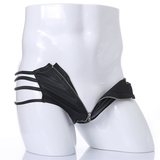 Men's Sexy Jockstrap Briefs in Black and Red Colors / Male Front Zipper Erotic Underwear - EVE's SECRETS
