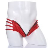 Men's Sexy Jockstrap Briefs in Black and Red Colors / Male Front Zipper Erotic Underwear - EVE's SECRETS