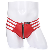 Men's Sexy Jockstrap Briefs in Black and Red Colors / Male Front Zipper Erotic Underwear - EVE's SECRETS