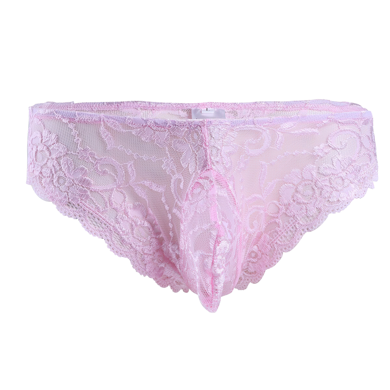 Men's Sexy Lace Floral Lingerie Panties / G-String Transparent Bikini Briefs Underwear - EVE's SECRETS