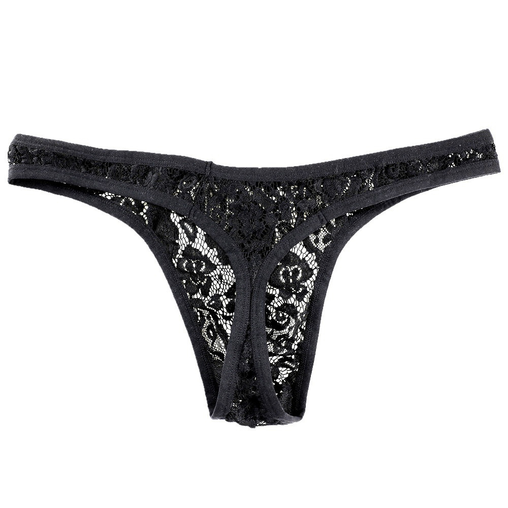 Men's Sexy Lace T-Back Panties / Male See-Through Thong / Erotic Underwear for Men - EVE's SECRETS