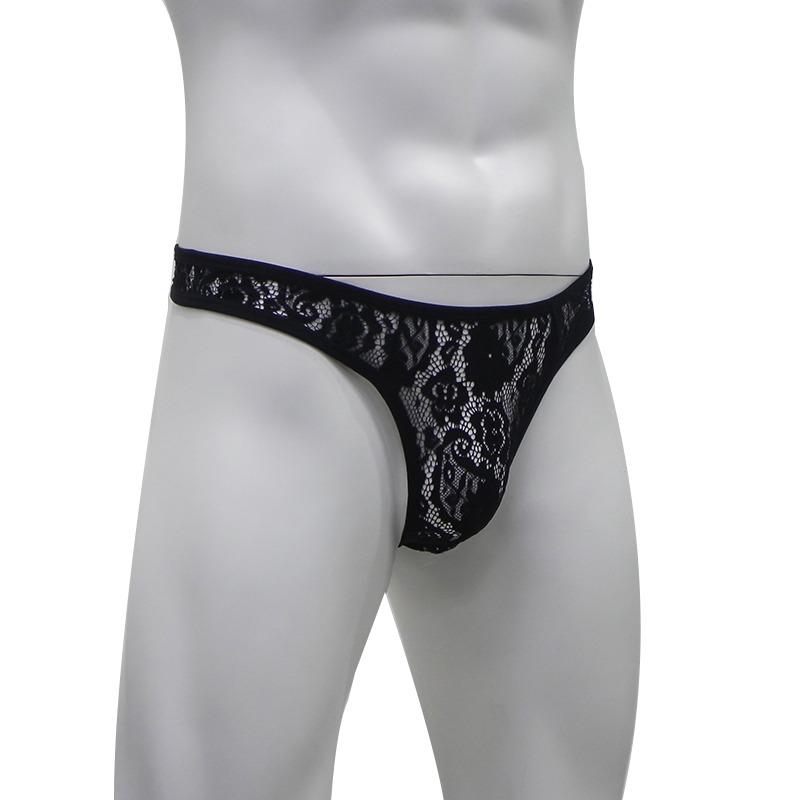 Men's Sexy Lace T-Back Panties / Male See-Through Thong / Erotic Underwear for Men - EVE's SECRETS
