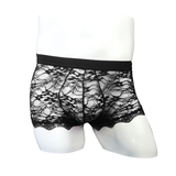 Men's Sexy Lace-Up Back Panties / Male Sissy Underwear with Floral Pattern - EVE's SECRETS