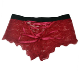 Men's Sexy Lace-Up Back Panties / Male Sissy Underwear with Floral Pattern - EVE's SECRETS