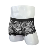 Men's Sexy Lace-Up Back Panties / Male Sissy Underwear with Floral Pattern - EVE's SECRETS