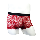 Men's Sexy Lace-Up Back Panties / Male Sissy Underwear with Floral Pattern - EVE's SECRETS