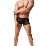 Men's Sexy Low Rise Boxers / Black Transparent Underwear for Men - EVE's SECRETS