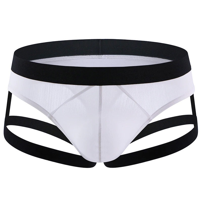Men's Sexy Low Rise Seamless Briefs with Straps / Male Erotic Bulge Pouch Panties - EVE's SECRETS