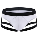 Men's Sexy Low Rise Seamless Briefs with Straps / Male Erotic Bulge Pouch Panties - EVE's SECRETS