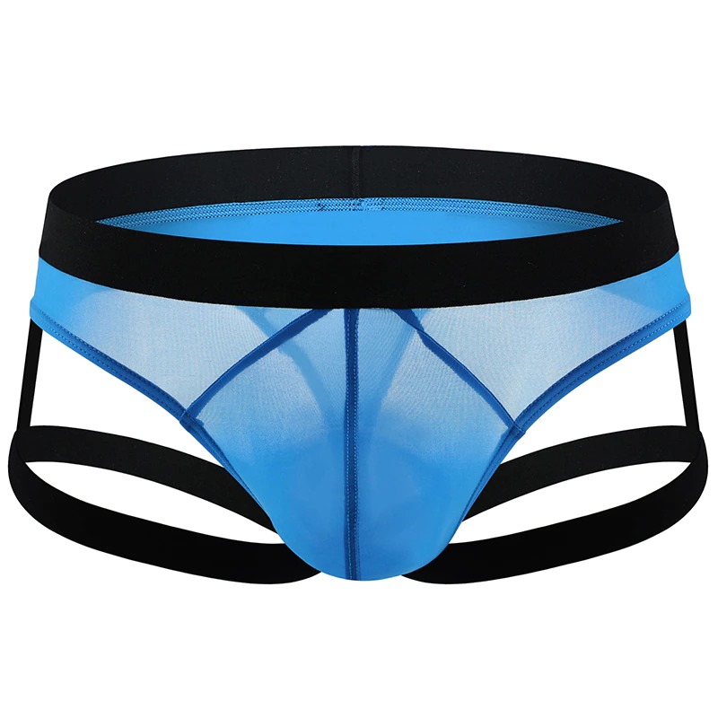 Men's Sexy Low Rise Seamless Briefs with Straps / Male Erotic Bulge Pouch Panties - EVE's SECRETS