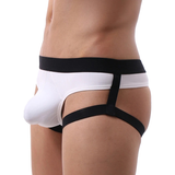 Men's Sexy Low Rise Seamless Briefs with Straps / Male Erotic Bulge Pouch Panties - EVE's SECRETS