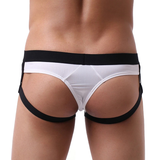 Men's Sexy Low Rise Seamless Briefs with Straps / Male Erotic Bulge Pouch Panties - EVE's SECRETS