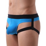 Men's Sexy Low Rise Seamless Briefs with Straps / Male Erotic Bulge Pouch Panties - EVE's SECRETS