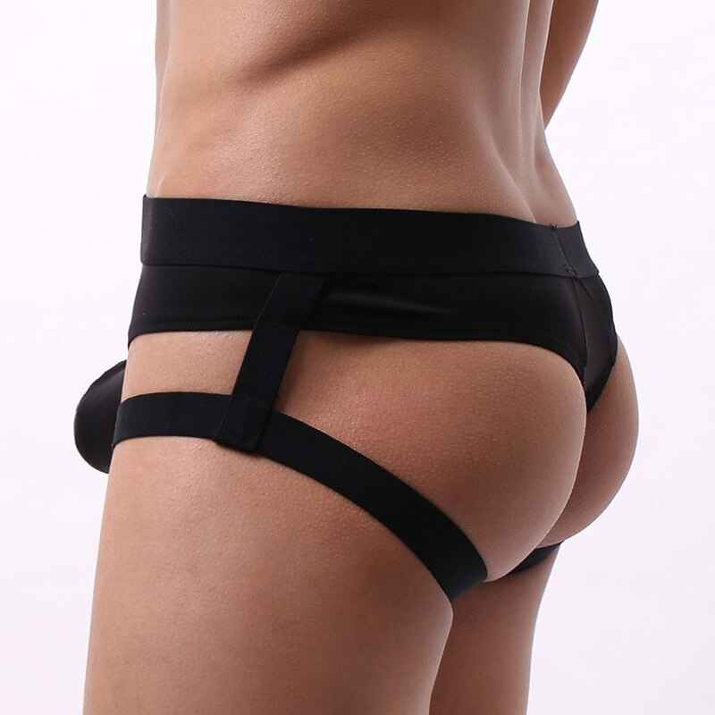Men's Sexy Low Rise Seamless Briefs with Straps / Male Erotic Bulge Pouch Panties - EVE's SECRETS