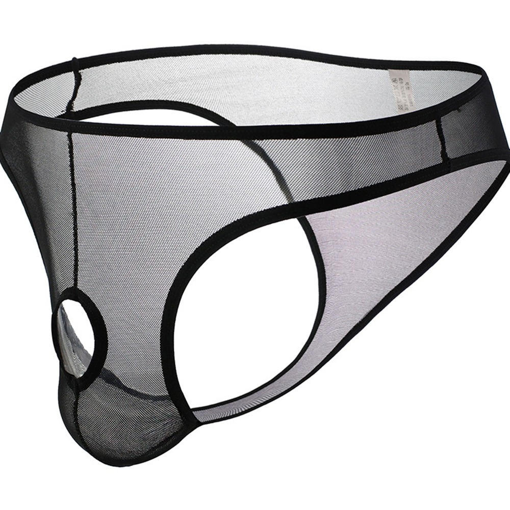 Men's Sexy Open-front Pouch Thongs / Mesh Stretchy Briefs / Male Erotic Underwear - EVE's SECRETS