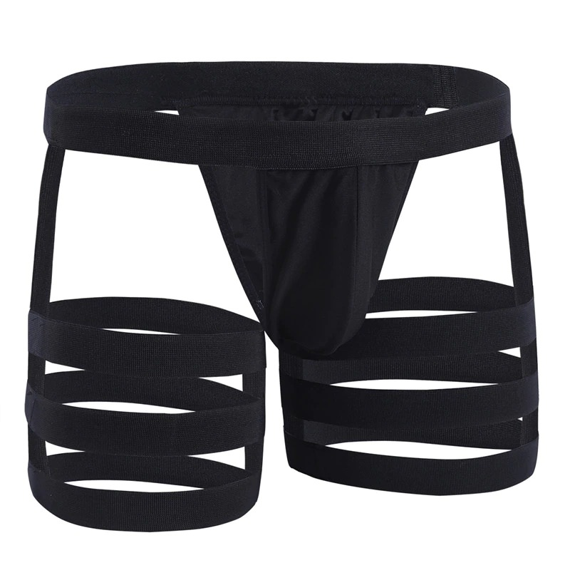 Men's Sexy Panties with Bulge Pouch and Garters / Erotic Gay Underpants Underwear - EVE's SECRETS