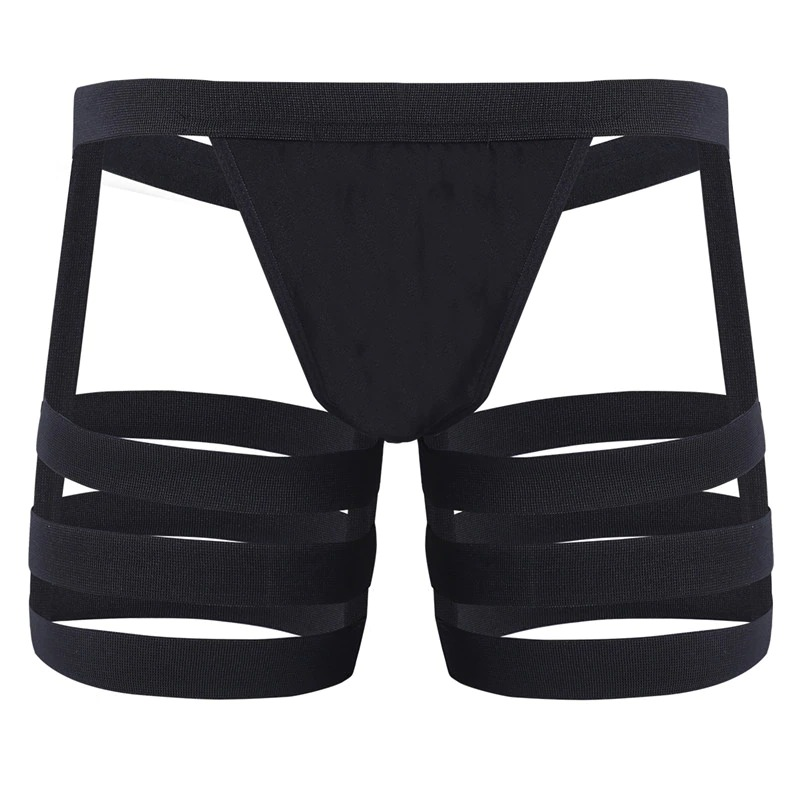 Men's Sexy Panties with Bulge Pouch and Garters / Erotic Gay Underpants Underwear - EVE's SECRETS