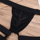 Men's Sexy Panties with Bulge Pouch and Garters / Erotic Gay Underpants Underwear - EVE's SECRETS
