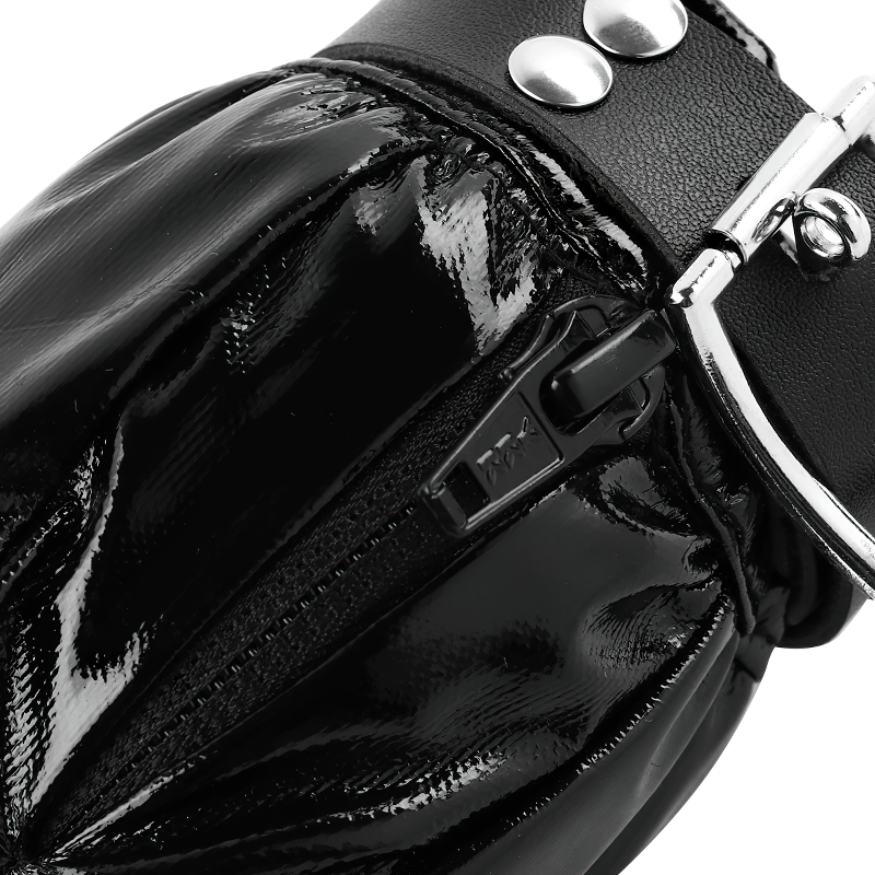Men's Sexy PU Leather Zipper Jockstraps Underwear / Bulge Pouch Adult Nightwear Panties - EVE's SECRETS