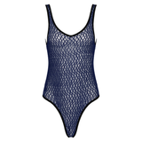 Men's Sexy See-through Mesh Sleeveless Bodysuit / Erotic High Cut Round Neck Gay Underwear - EVE's SECRETS