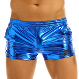 Short de soirée métallisé brillant pour hommes / Boxer à taille élastique / Clubwear de performance de scène