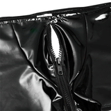 Men's Shiny Metallic Zipper Panties / Bulge Pouch Open Butt Boxer Underwear Shorts - EVE's SECRETS