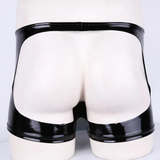 Men's Shiny Metallic Zipper Panties / Bulge Pouch Open Butt Boxer Underwear Shorts - EVE's SECRETS