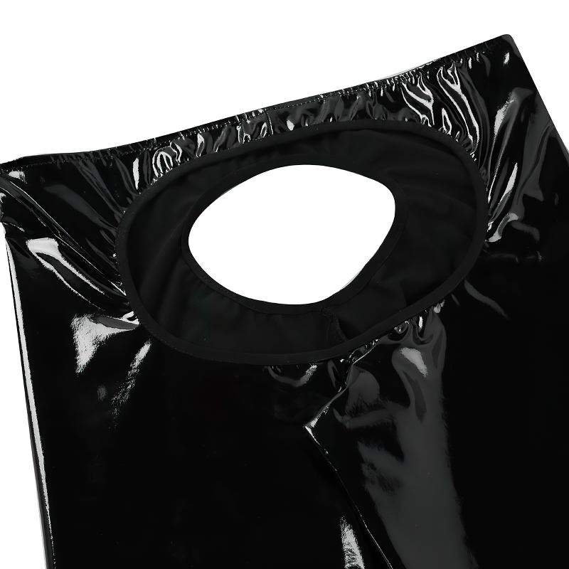 Men's Shiny PU Leather Open Back and Pouch Pants / Nightclub Gay Trousers - EVE's SECRETS