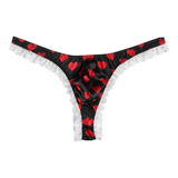 Men's Shiny Satin Ruffle Lace Panties / Male High Cut Sissy Underwear Lingerie - EVE's SECRETS