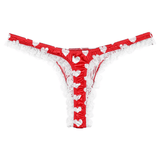 Men's Shiny Satin Ruffle Lace Panties / Male High Cut Sissy Underwear Lingerie - EVE's SECRETS