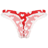 Men's Shiny Satin Ruffle Lace Panties / Male High Cut Sissy Underwear Lingerie - EVE's SECRETS
