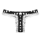 Men's Shiny Satin Ruffle Lace Panties / Male High Cut Sissy Underwear Lingerie - EVE's SECRETS
