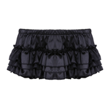 Men's Sissy Skirted Panties / Shiny Satin Ruffled Briefs / Sexy Underwear for Men - EVE's SECRETS